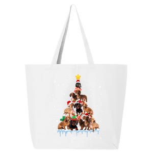 Dachshund Christmas Tree Funny Santa Reindeer Lover Gift 25L Jumbo Tote