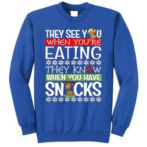 Dog Christmas They See You When Your Eating Christmas Pajama Cute Gift Sweatshirt