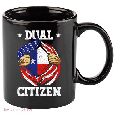 Dual Citizen Texas Pride Usa And Texas Flag Texan 11oz C Handle Ceramic Mug