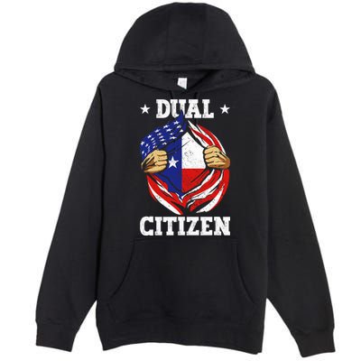 Dual Citizen Texas Pride Usa And Texas Flag Texan Premium Pullover Hoodie