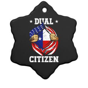 Dual Citizen Texas Pride Usa And Texas Flag Texan Ceramic Star Ornament