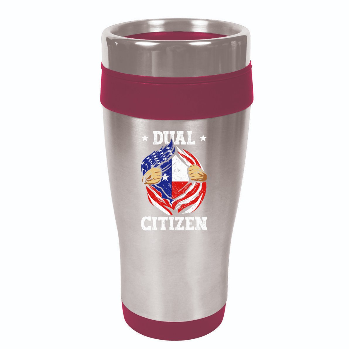 Dual Citizen Texas Pride Usa And Texas Flag Texan 16oz Travel Tumbler
