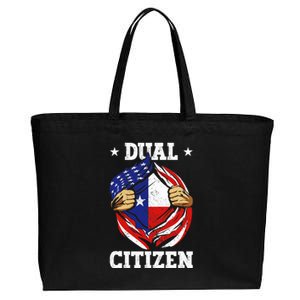 Dual Citizen Texas Pride Usa And Texas Flag Texan Cotton Canvas Jumbo Tote