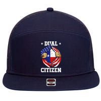 Dual Citizen Texas Pride Usa And Texas Flag Texan 7 Panel Mesh Trucker Snapback Hat