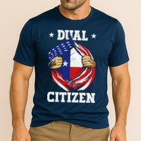 Dual Citizen Texas Pride Usa And Texas Flag Texan Cooling Performance Crew T-Shirt