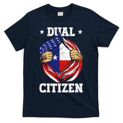 Dual Citizen Texas Pride Usa And Texas Flag Texan T-Shirt