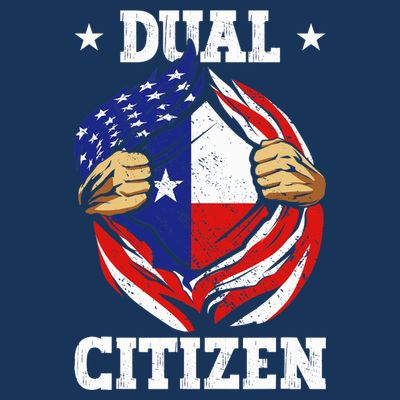 Dual Citizen Texas Pride Usa And Texas Flag Texan T-Shirt