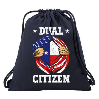 Dual Citizen Texas Pride Usa And Texas Flag Texan Drawstring Bag