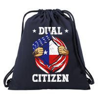 Dual Citizen Texas Pride Usa And Texas Flag Texan Drawstring Bag