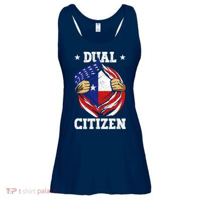 Dual Citizen Texas Pride Usa And Texas Flag Texan Ladies Essential Flowy Tank