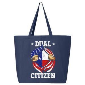 Dual Citizen Texas Pride Usa And Texas Flag Texan 25L Jumbo Tote