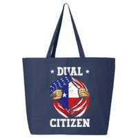 Dual Citizen Texas Pride Usa And Texas Flag Texan 25L Jumbo Tote