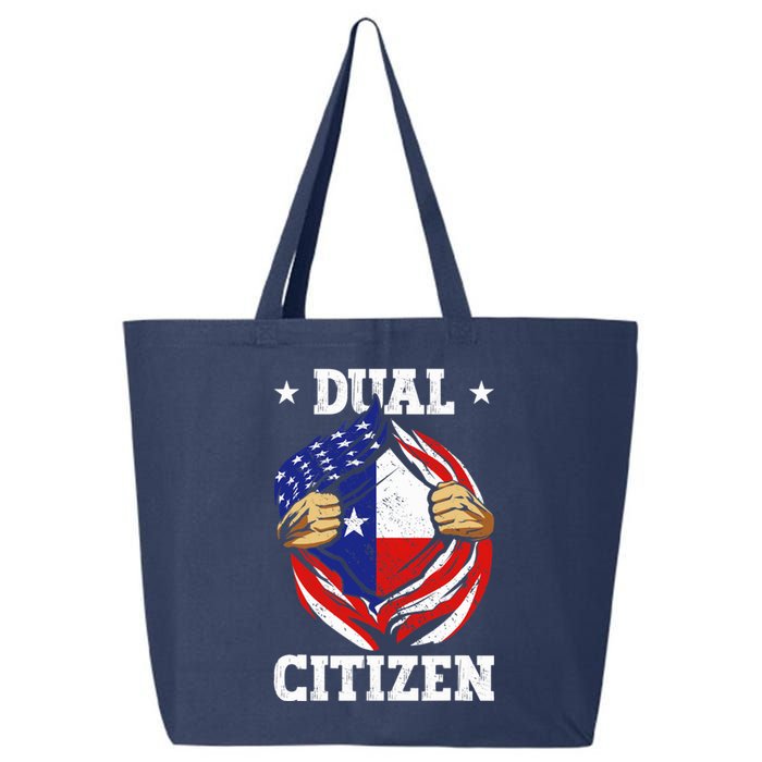 Dual Citizen Texas Pride Usa And Texas Flag Texan 25L Jumbo Tote