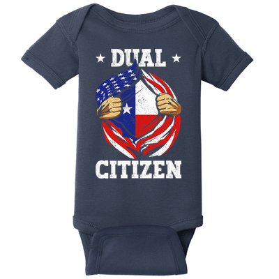 Dual Citizen Texas Pride Usa And Texas Flag Texan Baby Bodysuit