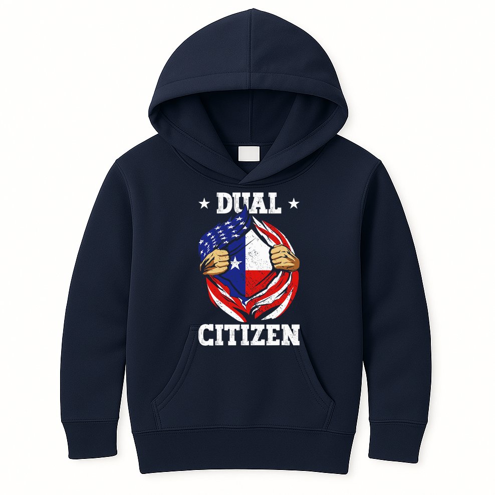 Dual Citizen Texas Pride Usa And Texas Flag Texan Kids Hoodie