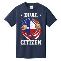 Dual Citizen Texas Pride Usa And Texas Flag Texan Kids T-Shirt