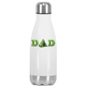 Dad Camping Tent Fathers Day Cute Gift Stainless Steel Insulated Water Bottle