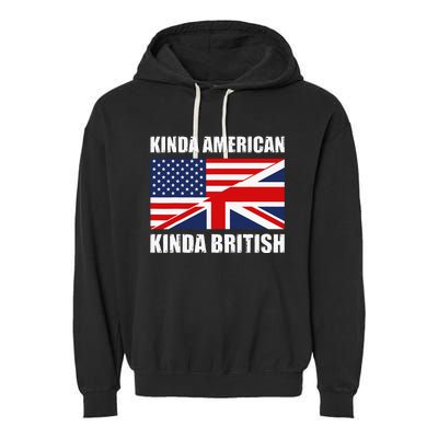 Dual Citizenship UK USA Kinda American Kinda British Garment-Dyed Fleece Hoodie