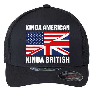 Dual Citizenship UK USA Kinda American Kinda British Flexfit Unipanel Trucker Cap