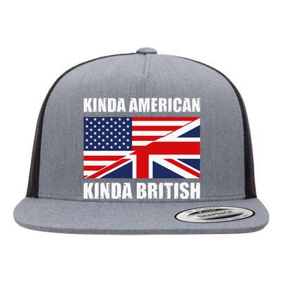 Dual Citizenship UK USA Kinda American Kinda British Flat Bill Trucker Hat