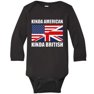 Dual Citizenship UK USA Kinda American Kinda British Baby Long Sleeve Bodysuit