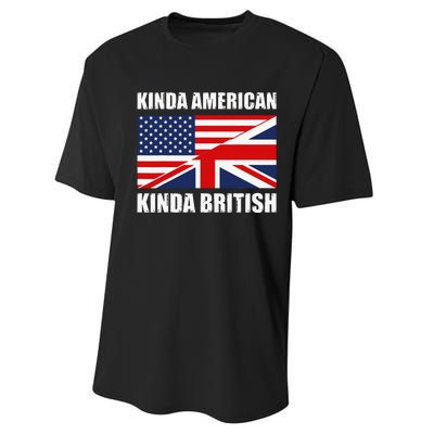 Dual Citizenship UK USA Kinda American Kinda British Performance Sprint T-Shirt