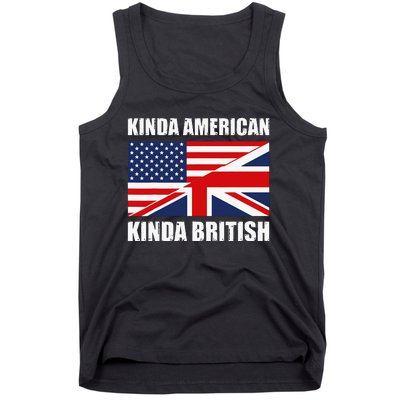 Dual Citizenship UK USA Kinda American Kinda British Tank Top