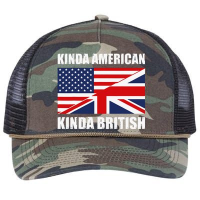 Dual Citizenship UK USA Kinda American Kinda British Retro Rope Trucker Hat Cap