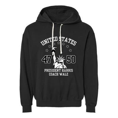 Democracy Championship Usafreedom Harris Walz Election Garment-Dyed Fleece Hoodie