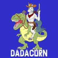 Dadacorn Cow Unicorn Dad Riding Dinosaur Trex Sheriff Gift Bag