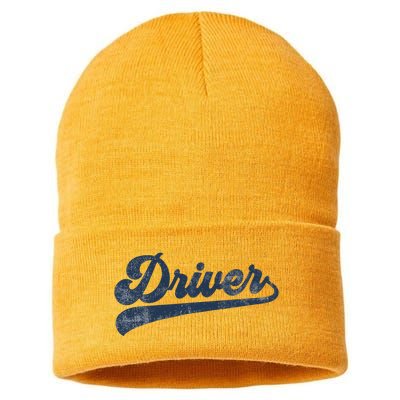 Driver Cute Vintage Graphic Driving Sustainable Knit Beanie