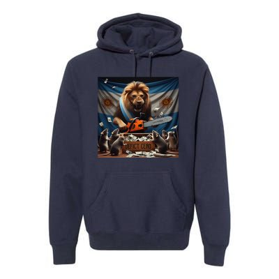 Deficit Cero Viva La Libertad Carajo Javier Milei Premium Hoodie