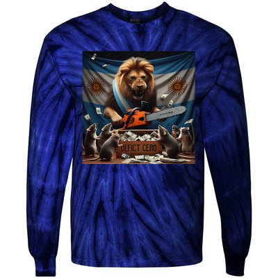 Deficit Cero Viva La Libertad Carajo Javier Milei Tie-Dye Long Sleeve Shirt