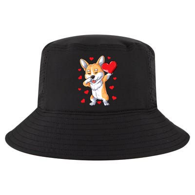 Dabbing Corgi Valentines Day Heart Dog Lovers Love Gift Cool Comfort Performance Bucket Hat