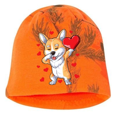 Dabbing Corgi Valentines Day Heart Dog Lovers Love Gift Kati - Camo Knit Beanie