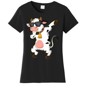 Dabbing Cow Wearing Sunglasses Dab Dance Women's T-Shirt