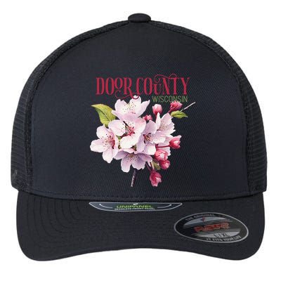 Door County Wisconsin Cherry Blossoms Festival Cherries Flexfit Unipanel Trucker Cap