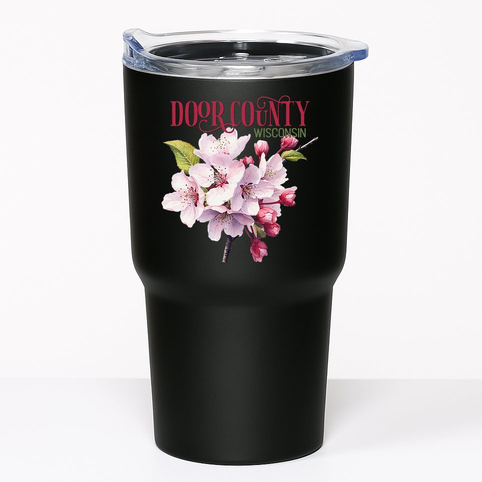 Door County Wisconsin Cherry Blossoms Festival Cherries Tumbler