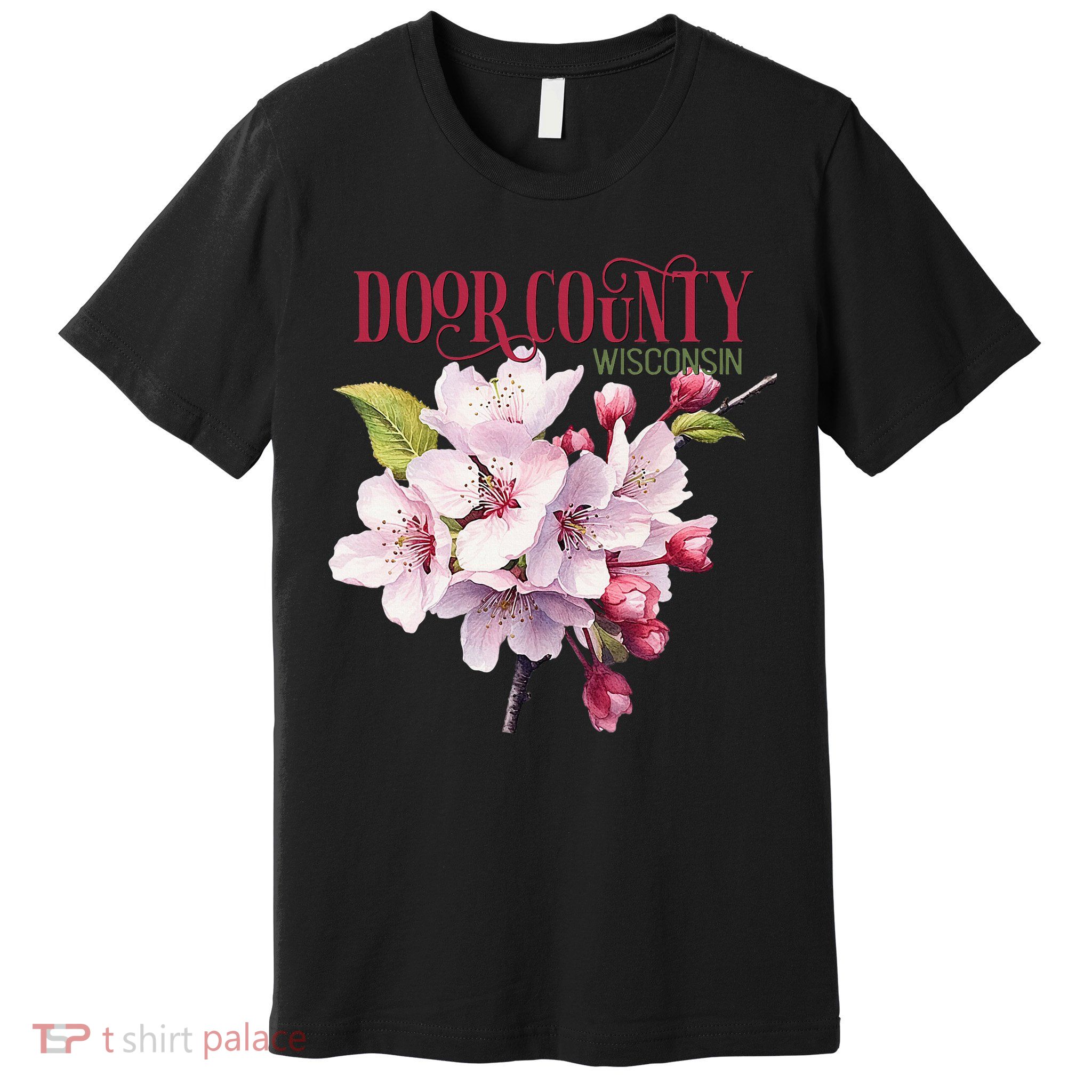 Door County Wisconsin Cherry Blossoms Festival Cherries Premium T-Shirt