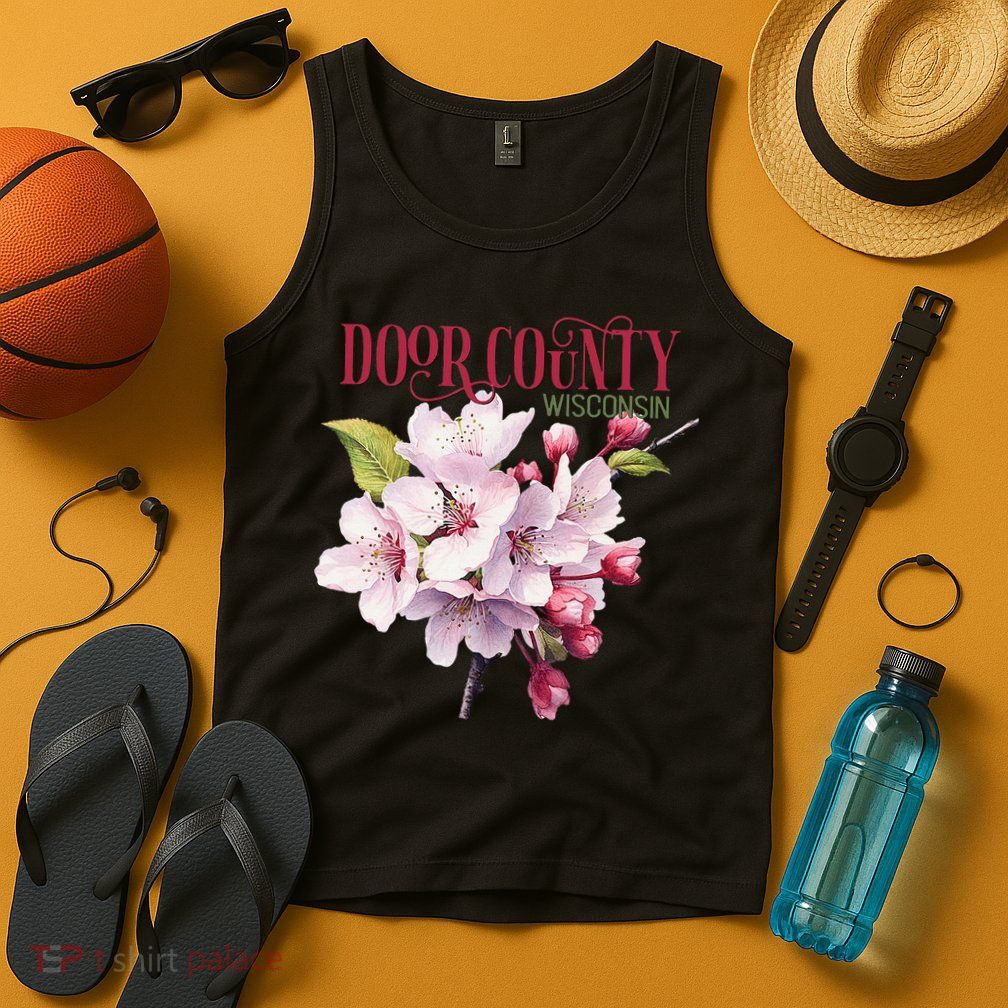 Door County Wisconsin Cherry Blossoms Festival Cherries Tank Top