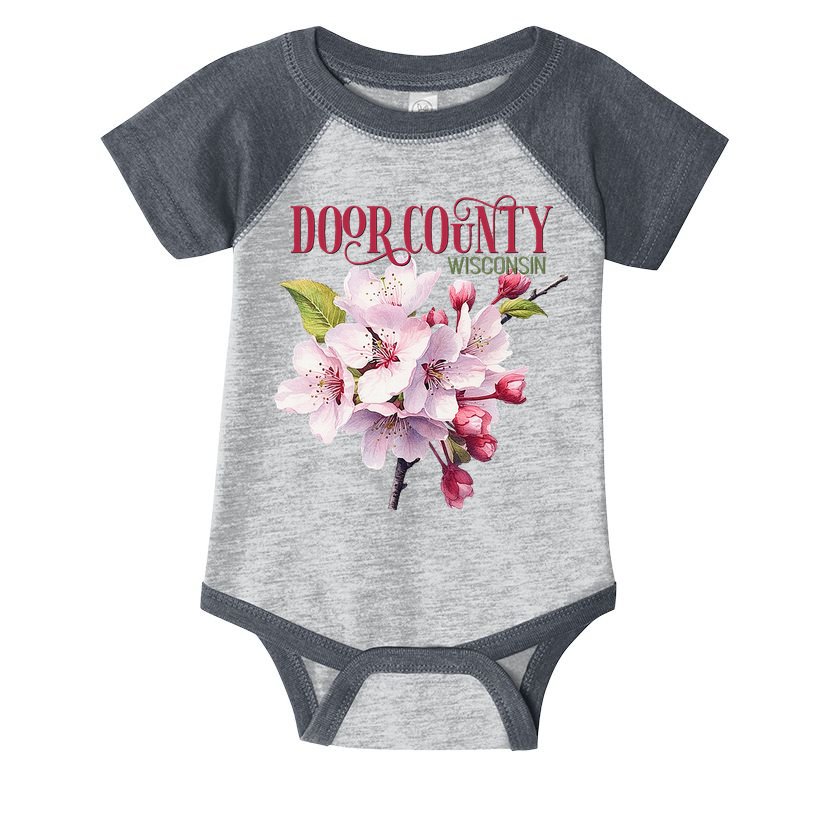 Door County Wisconsin Cherry Blossoms Festival Cherries Infant Baby Jersey Bodysuit