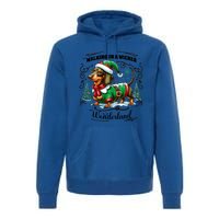 Dachshund Christmas Walking In A Wiener Wonderland Cute Dog Meaningful Gift Premium Hoodie