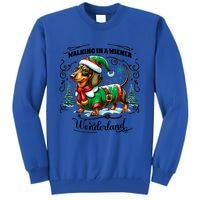 Dachshund Christmas Walking In A Wiener Wonderland Cute Dog Meaningful Gift Tall Sweatshirt