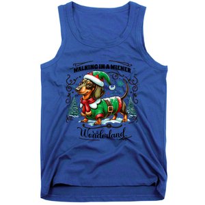 Dachshund Christmas Walking In A Wiener Wonderland Cute Dog Meaningful Gift Tank Top