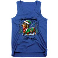 Dachshund Christmas Walking In A Wiener Wonderland Cute Dog Meaningful Gift Tank Top