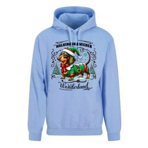 Dachshund Christmas Walking In A Wiener Wonderland Cute Dog Meaningful Gift Unisex Surf Hoodie