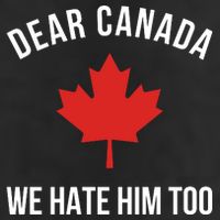 Dear Canada We Hate Him Too 7 Panel Mesh Trucker Snapback Hat