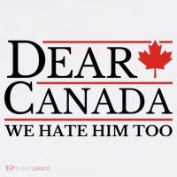 Dear Canada We Hate Him Too Women's V-Neck T-Shirt