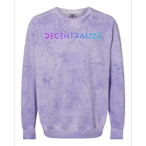 Decentralize Crypto Web3 Blockchain Colorblast Crewneck Sweatshirt