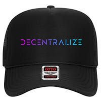 Decentralize Crypto Web3 Blockchain High Crown Mesh Back Trucker Hat